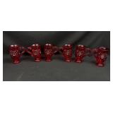Avon Cape Cod Collection Ruby Red Footed Pedestal