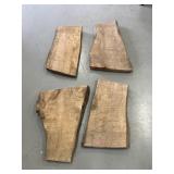 4 Large Slabs of Live Edge Wood