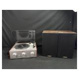 Jensen JTA-220 Turntable with Logik L-10 Speakers