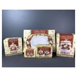 Holiday Ribbon Ceramic Set