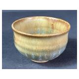 3.5 ' Signed Drip Glaze Studio Pottery Bowl