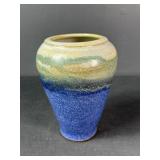 Blue & Green Glazed Studio Pottery Vase