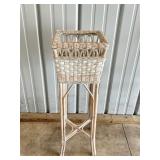 White Wicker Planter