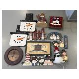 Wooden snowman decor and more