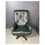 Green Faux Leather Rolling Chair