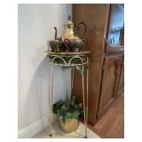 Silver Plated Tea Set and Table