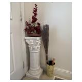 Plaster Column Plant Stand and More Decor