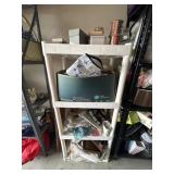 White Plastic Shelf with Contents