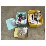 2 Totes of Christmas Decor
