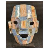 Mosaic Tribal Face Mask Sculpture