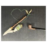 Vintage D. Grabo Pipe & Figural Deer Pipe Set