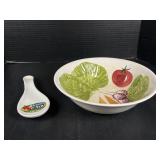 Iron Stone hand painted vegetable bowl and more