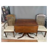 Vintage Drop Leaf Dining Table & 6 Cane Chairs