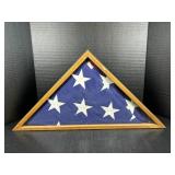 Folded American Flag in Case