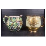 Buffalo Pottery and Sadler small pitchers
