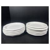 11 white Pfaltzgraff  tea plates