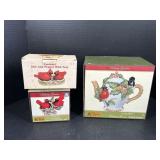 Holiday Garden Cardinal Tea Pot and Shaker Sets