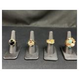 Rhinestone & Cabochon Fashion Rings