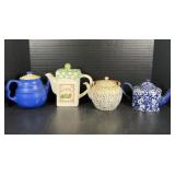 4 Decorative Ceramic Teapots incl Ironstone