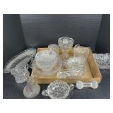 Vintage Cut & Pressed Glass Serving Dishes