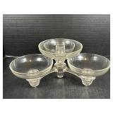 Unique 4 tray Glass dish/ piece