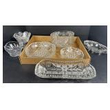 Vintage Cut & Pressed Glass Serving Dishes
