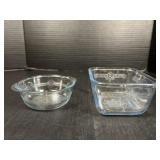 Fire King blue glass baking dishes