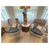 2 Les Brown Chair Co. Upholstered Armchairs