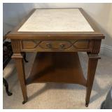 Mersman Marble Top End Table with Drawer