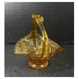 Amber Glass Basket