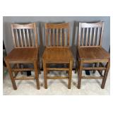 3 Slat Back Bar Stools 40' Tall