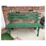 Green Wooden Bench