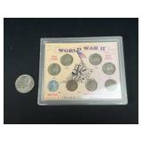WW2 obsolete coin collection and a half dollar