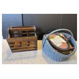 Magazine Rack & Basket With Home Decor