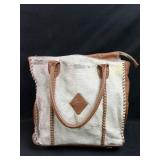 Myra cow hide tote leather bag