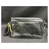 Fossil black leather shoulder bag