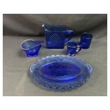 Vintage Cobalt Blue Glass Decor