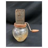 Vintage Androck Nut Meat Chopper w/ Glass Jar