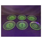 6 Uranium Glass Plates