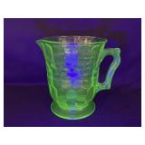 Hazel Atlas Uranium Glass Pitcher