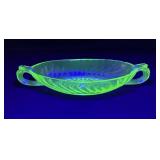 Uranium Oval Celery Dish