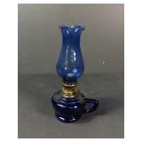 Small Cobalt Blue Oil Lamp