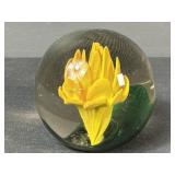 Yellow Floral Paperweight
