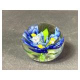 Green and Blue Floral Paperweight