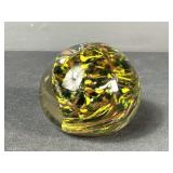 Multicolor Swirl Art Glass Paperweight