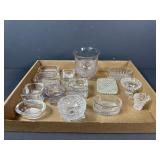 Glassware Votives, salt Cellar and toothpick