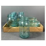 Blue ball Mason Jars