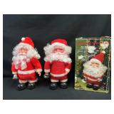 Hayes walking Santa Claus