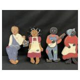 Wooden African American figurines