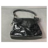 Brighton Crocodile Black Shoulder Bag